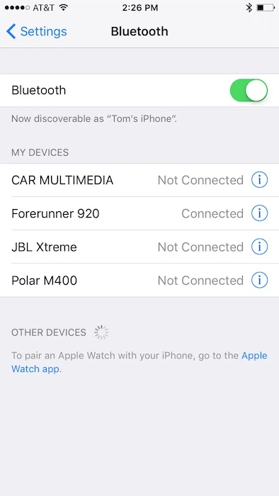 iPhone Settings