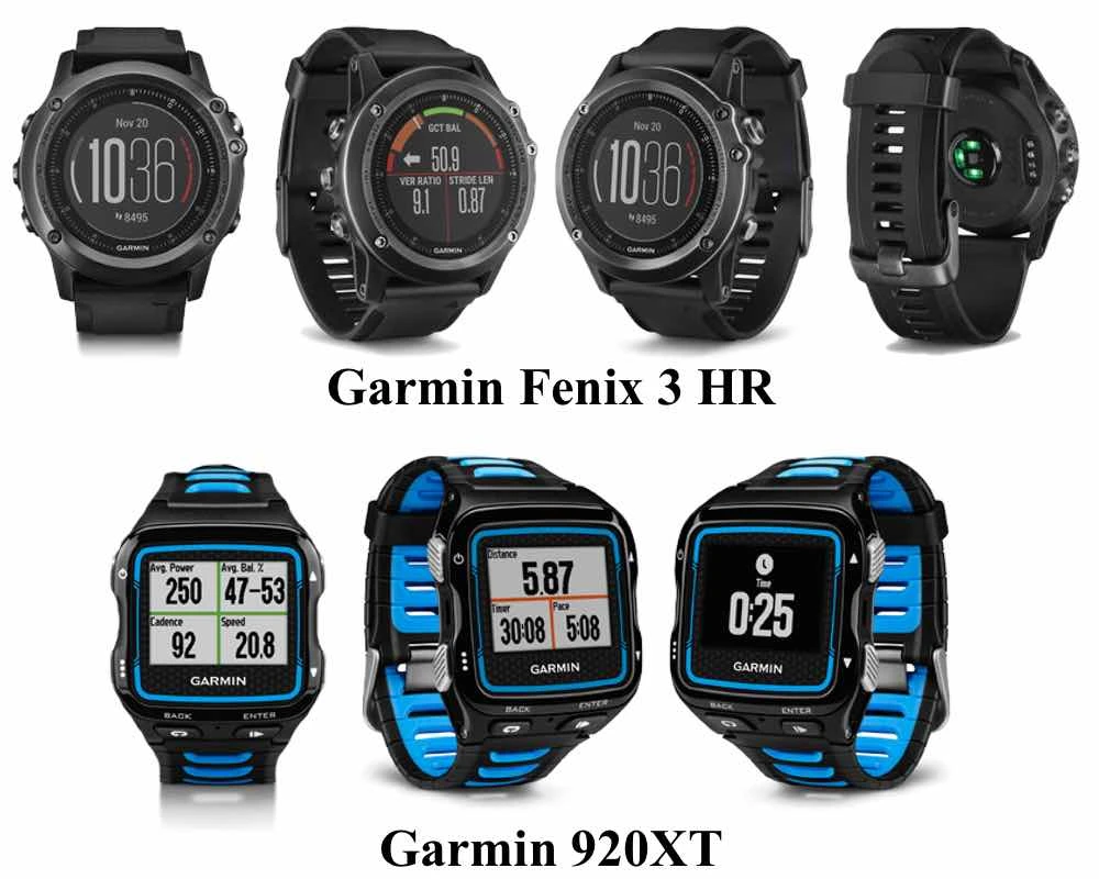 Garmin 920XT and Fenix 3 HR