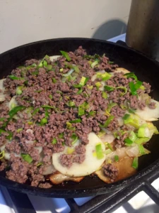 Meat over Potatoes