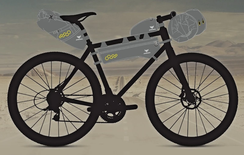 APidura make ultralight rackless cycling packing systems