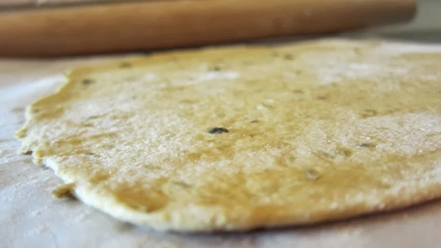 Homemade thin crust pizza dough