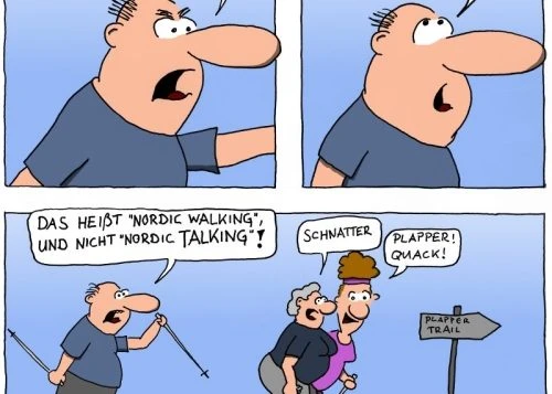 Nordic Walking Pole Funny