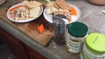 Tuna Fish Salad Recipe grapes Carrots