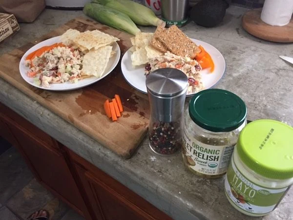 Tuna Fish Salad Recipe grapes Carrots